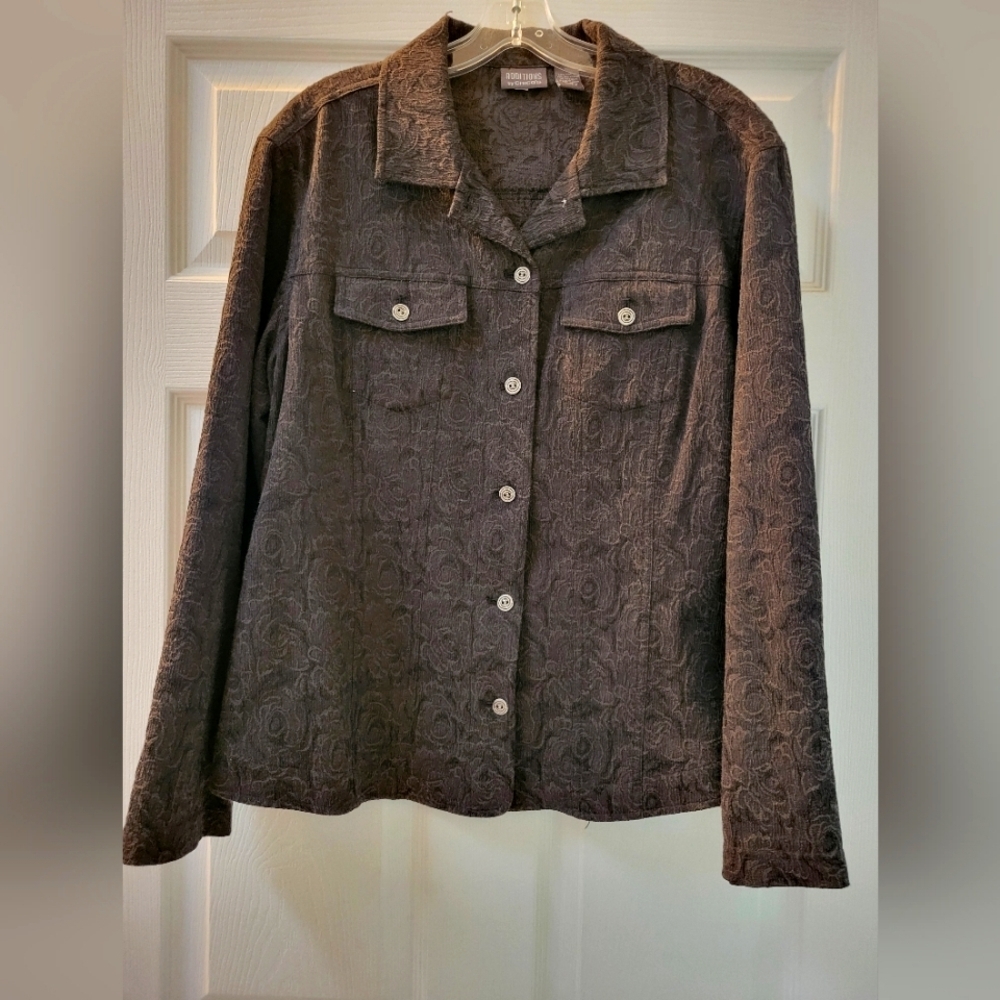 Chico's Jacket/TexturedFabric/ Button Front